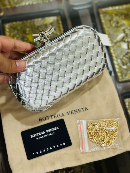 Bottega Veneta Patent Clutch