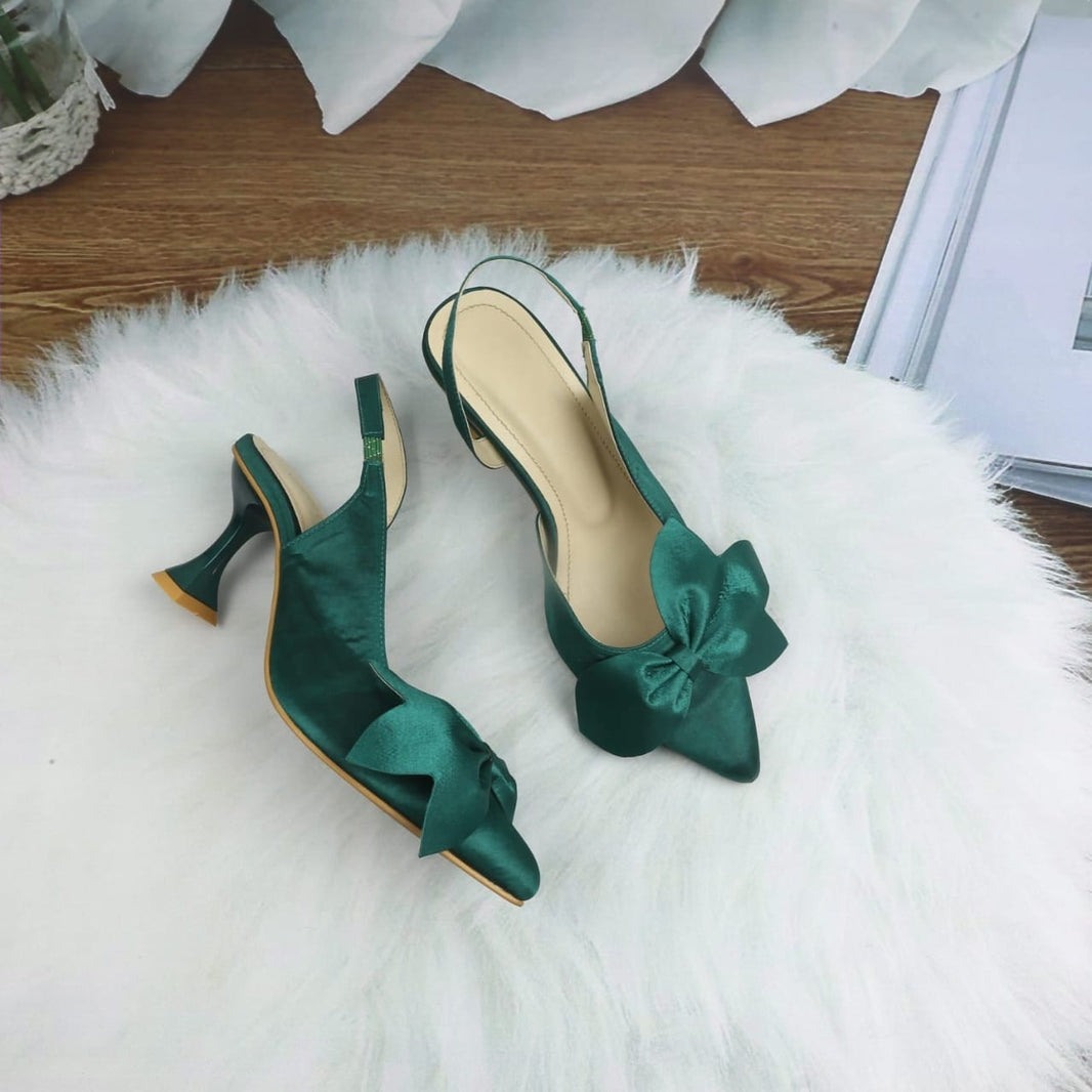 Zara Satin Kitten Heels