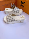 Louis Vuitton Signature White Wedges