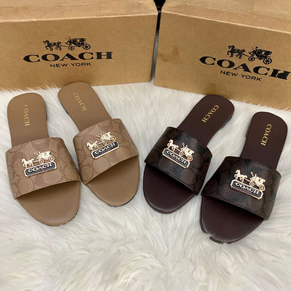 Coach Leather Crafted Sandals