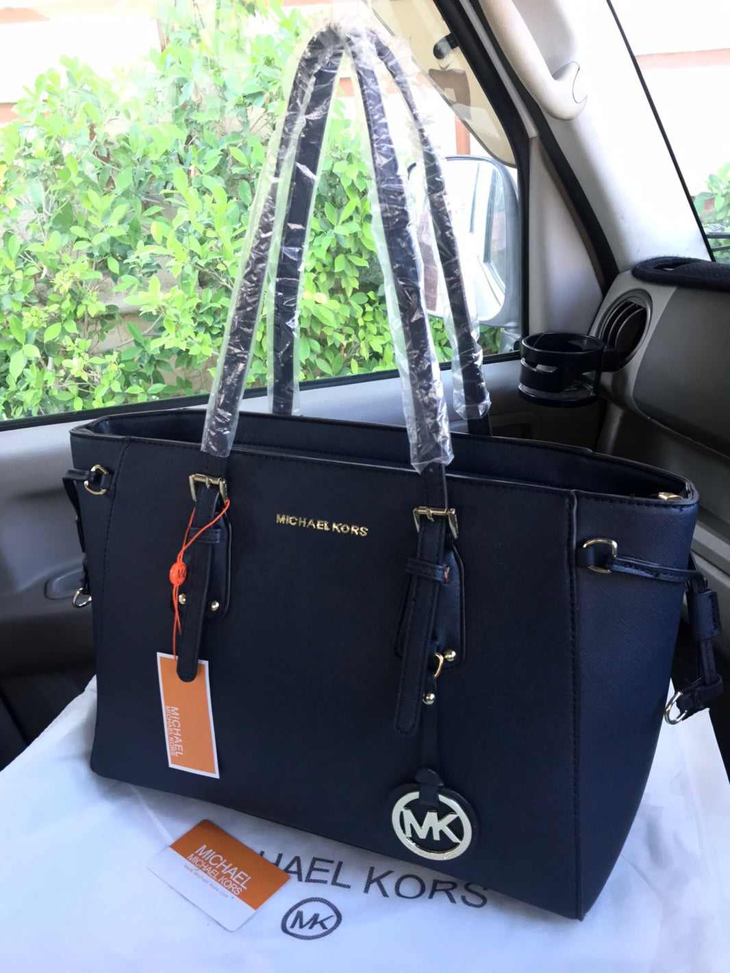 Michael Kors Side Belt Strap MM Tote Bag