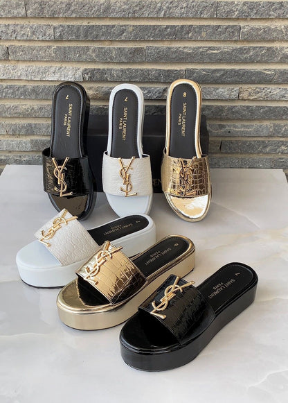 Saint Laurent Snake Iconic Wedges