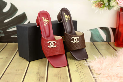 Chanel Leather Quilted Heels