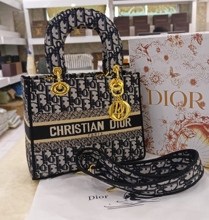 Christian Dior Signature Embroided Lady Dior Bag