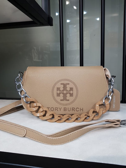 Tory Burch Flap Cowhide Leather Bag