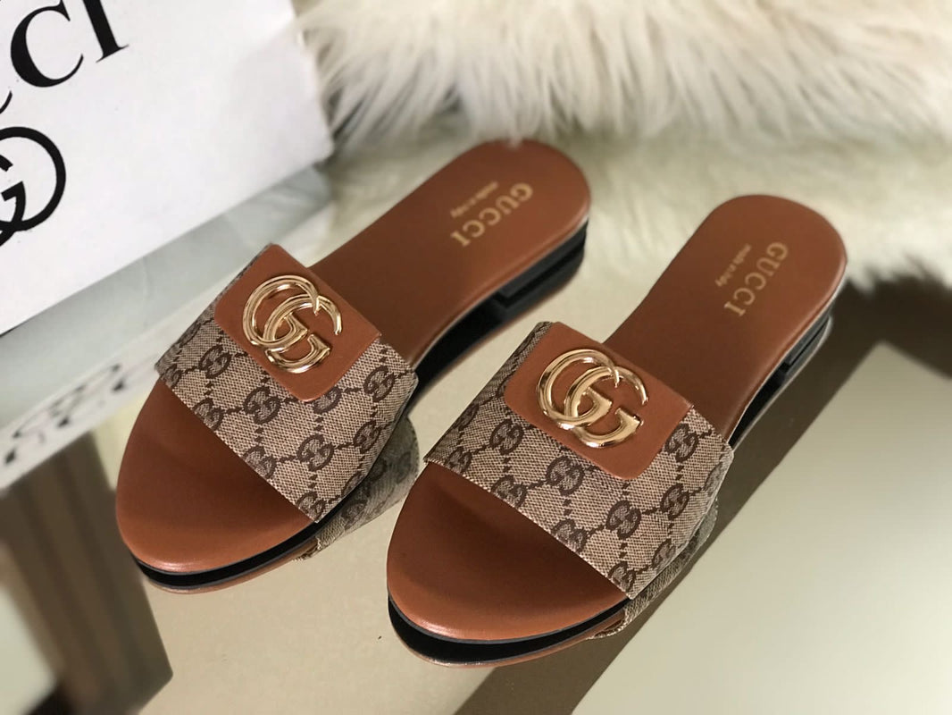Gucci Canvas Signature Flats
