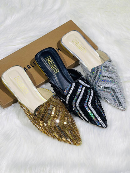 Charles & Keith Embroidered Sequence Pumps