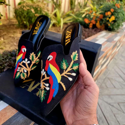 Zara Embroidery Slides