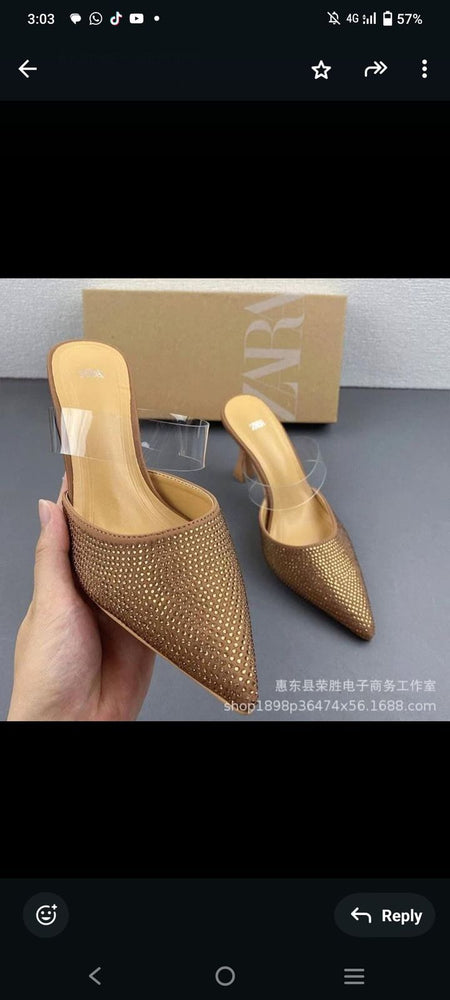 Zara Casual Slides Stone