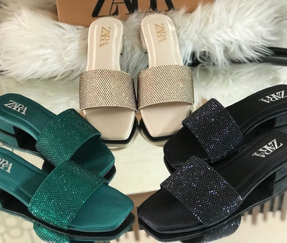 Zara Zaralyn Stone Slippers