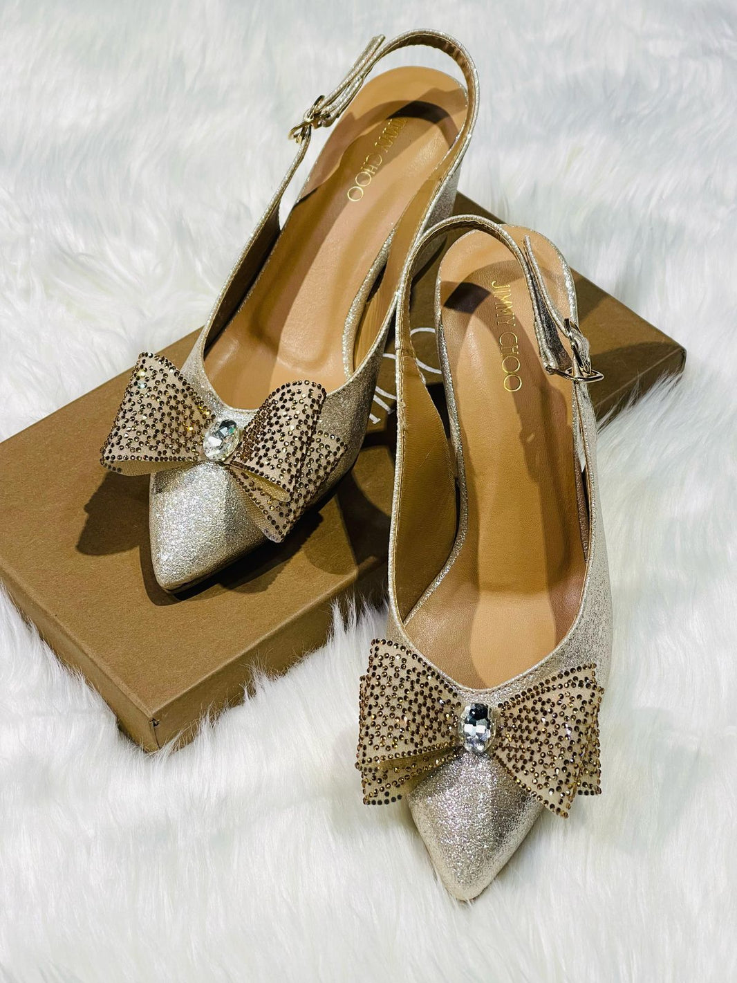 Jimmy Choo Bling Bow Heels