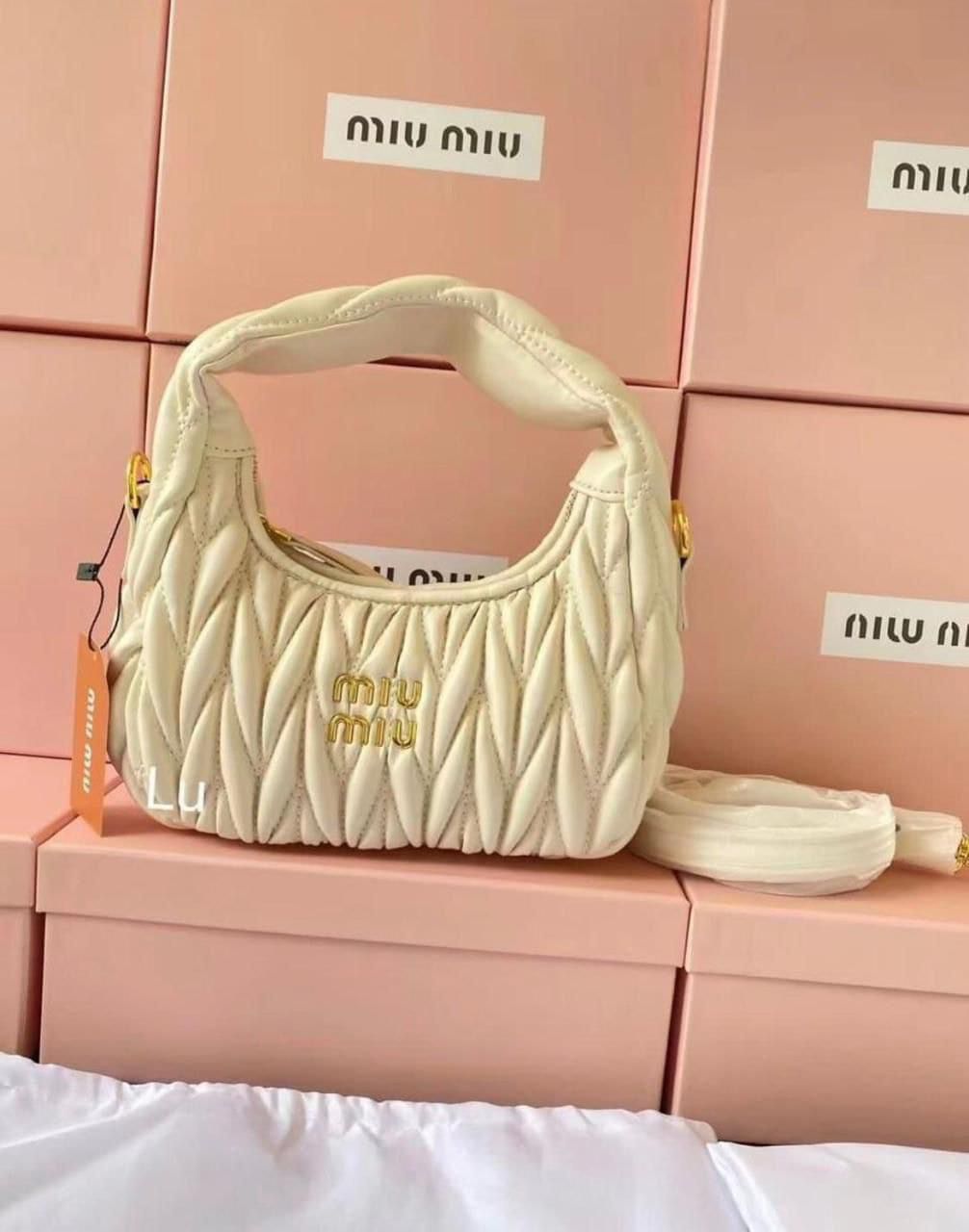 Miu Miu The Wander Matelasse Nappa Hobo Bags