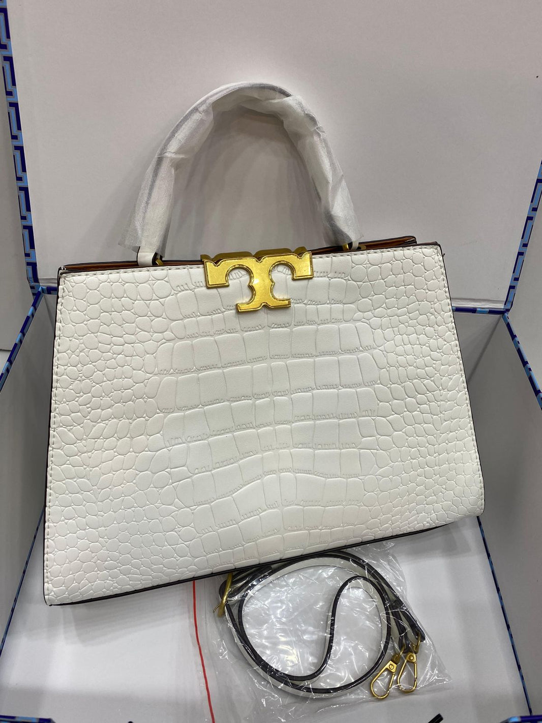 Tory Crocodile Alma Tote