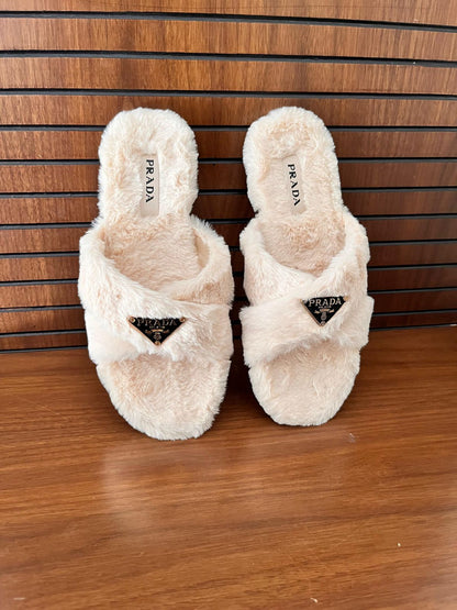 Zara Fur Flats