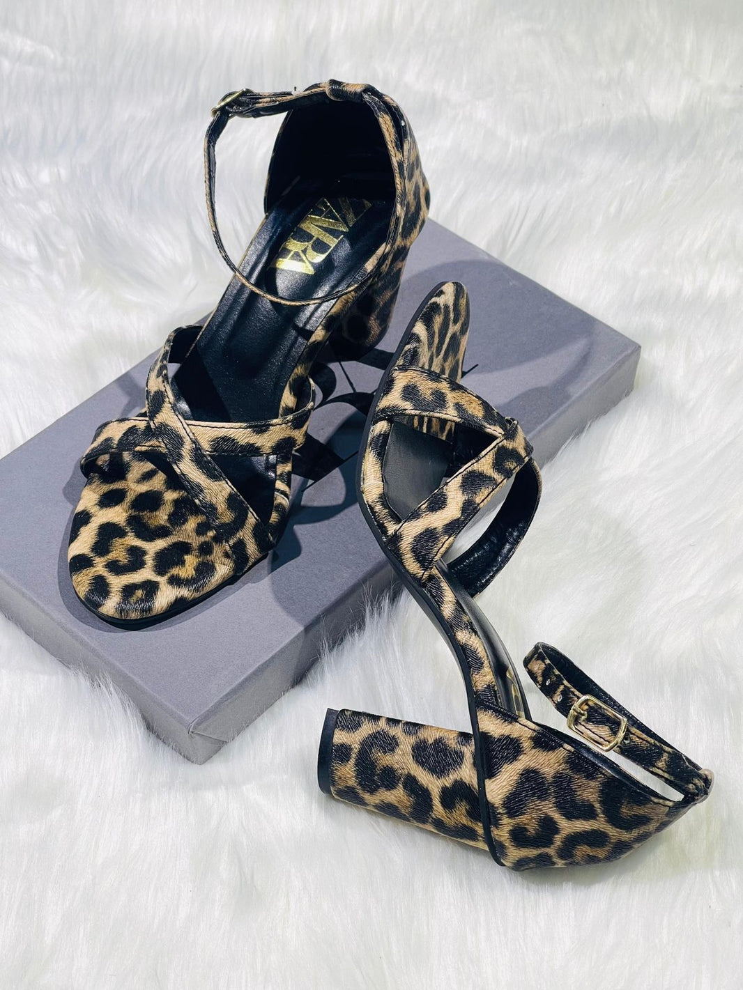 Zara Cheetah Block Heels