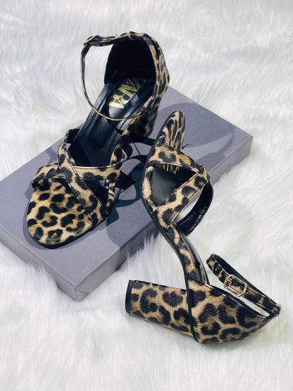 Zara Cheetah Block Heels