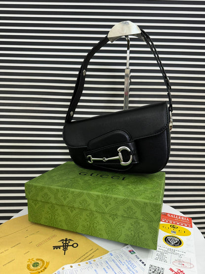 Gucci Horsebit 1955 Monogrammed Small Shoulder Bag