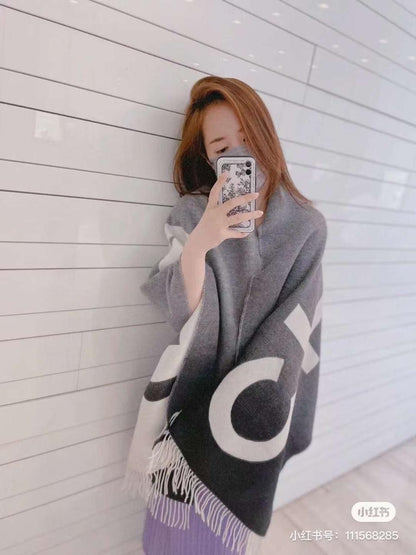 Chanel Woolen Shawls Reverse able