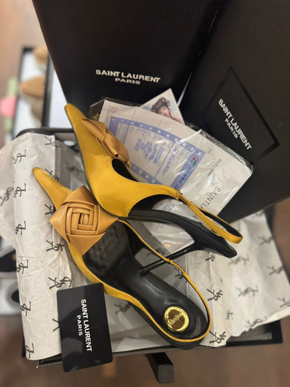 Ysl Amalia Slingback Pumps