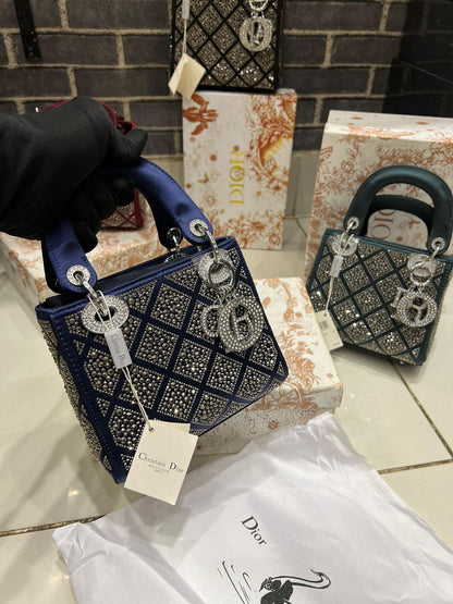 Lady Dior Stone Embellished Bag