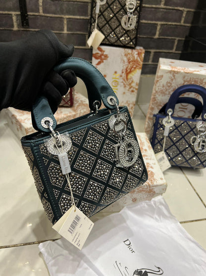 Lady Dior Stone Embellished Bag