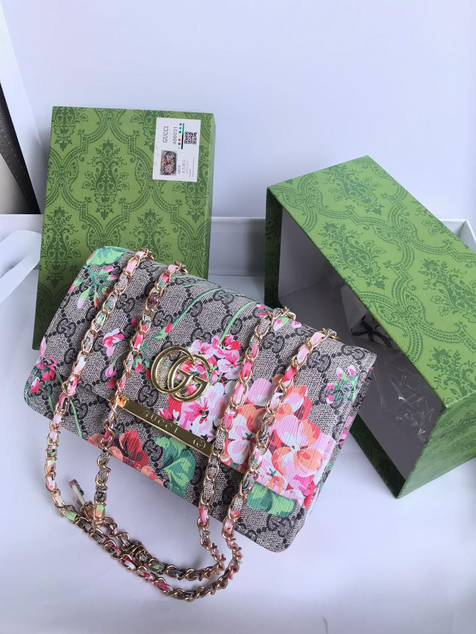 Gucci Floral Print Crossbody Bag