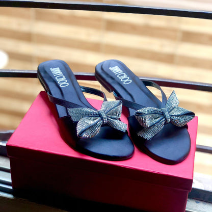 Jimmy Choo Bow Embellished Flats