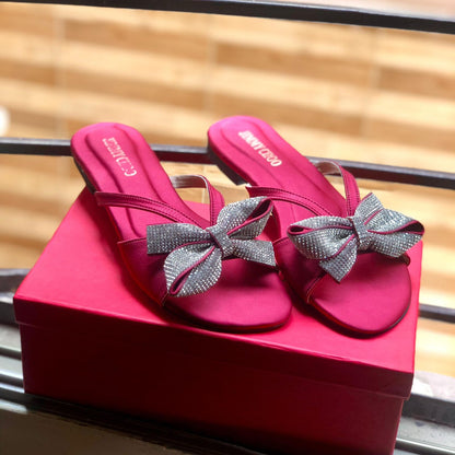 Jimmy Choo Bow Embellished Flats