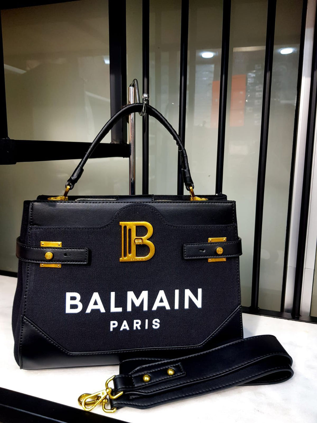BALMAIN Leather Tote Bag