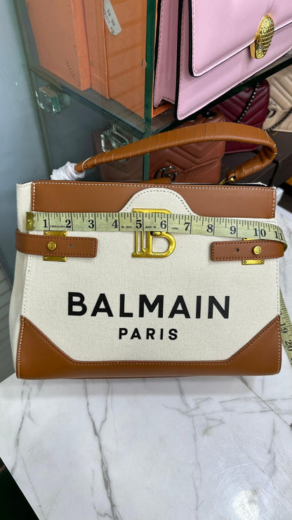 Balmain Canvas Tote with Logo