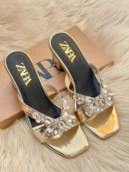 Zara Chunky Heeled Sandals