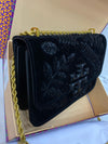 Tas Tb Eleanor Velvet Shoulder Bags