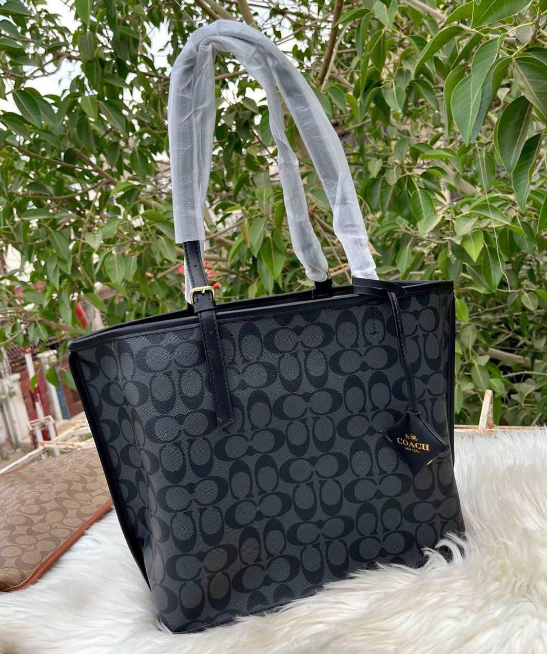 Coach Line Tote Bags