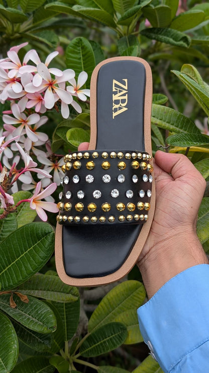 Zara Pearl And Diamond Sliders