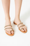 Zara Toe Stone Embroided Sandals
