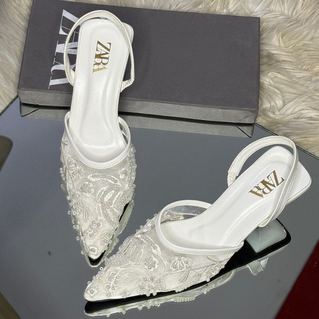 Zara Embroided Heels