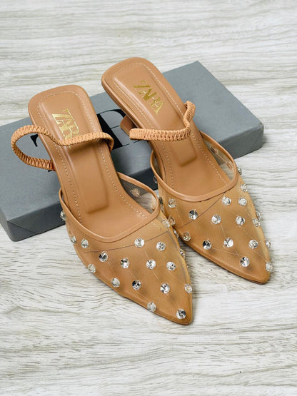 Zara Starlet Studded Heels