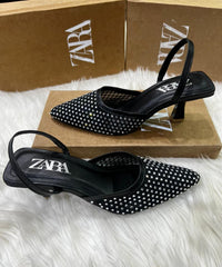 Zara Calf Stone Heels